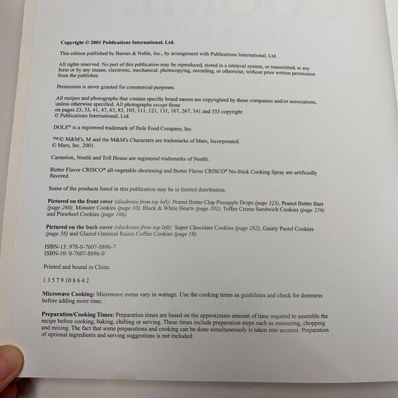 The Great American Cookie Cookbook Barnes & Noble Vintage 2001 Paperback - Picture 4 of 7